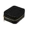 Ruby + Cash Black Sequin Mini Faux Leather Zippered Travel Jewelry Organizer Box